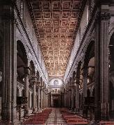 BRUNELLESCHI, Filippo The nave of the church painting